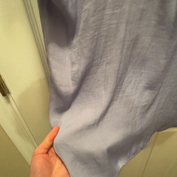 Nine West Button-Down Blouse – Size S, Light Blue, Cap Sleeves, Flowy Fit - Picture 9 of 9